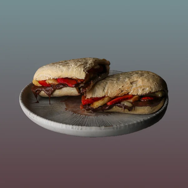 Chocolate Strawberry Ciabatta — Kahve & More
