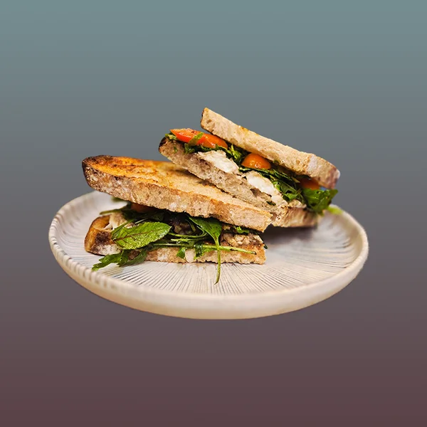 Arugula Mozzarella Sourdough — Kahve & More