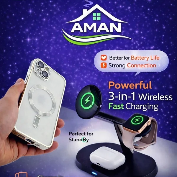 3 in1  Fast Wireless charging