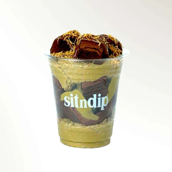 Kunafa Pistachio Brownie Cup