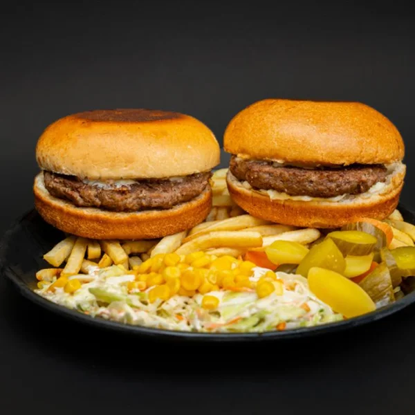 Black Angus Burger Platter