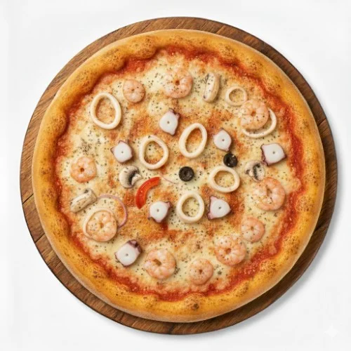 Seafood pizza