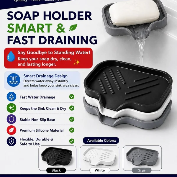 Silicone Soap Drain Tray